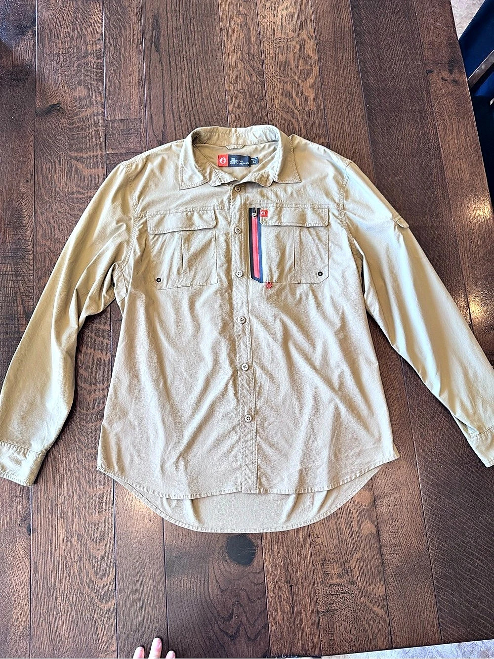The American Outdoorsman Men's Utility Shirt Beige XL Like New
